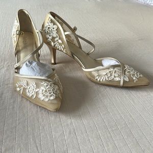 Silk bridal shoes - Bella Belle “Candice” (nude)